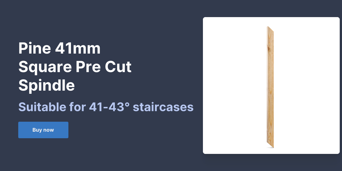 Spindles - Pine 41mm Square Pre Cut Spindle | TKstairs.com