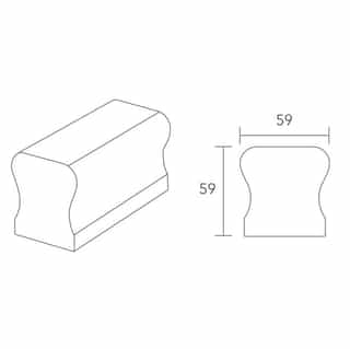 Dimensions of HDR Handrail