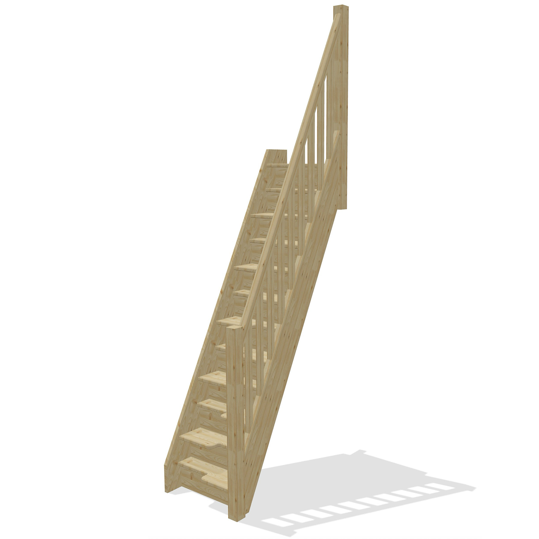 Paddle Stair - Pine - Balustrade