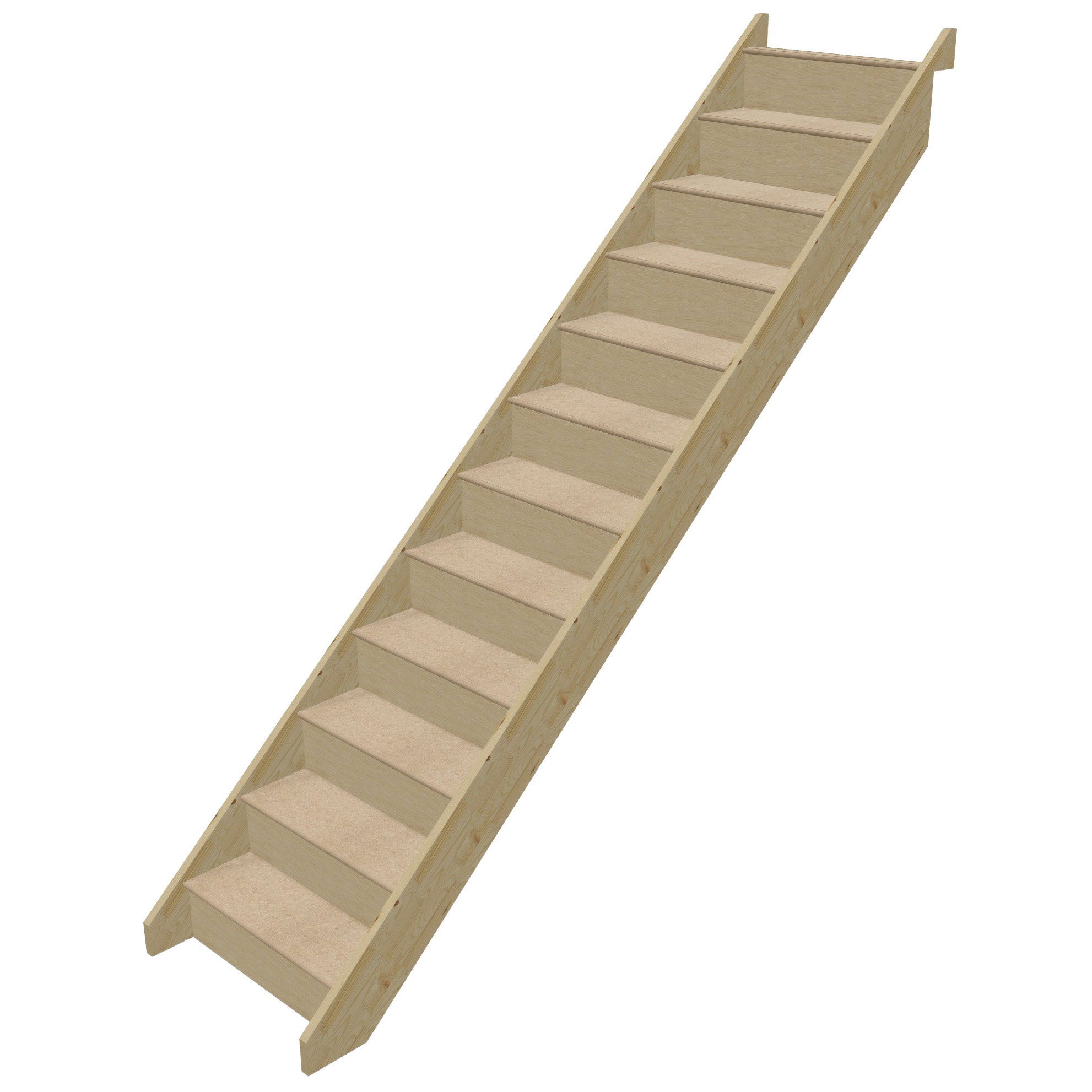 Straight Staircase | Standard Specification | Customise Dimensions Online | TKstairs